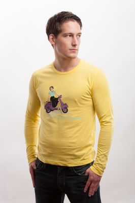 Herren Longsleeve Shirt The E-Scooter Revolution! lemon