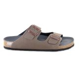 Vegetarian Shoes Vegane Sandale - Two Strap Sandal Fake Suede (Stone)
